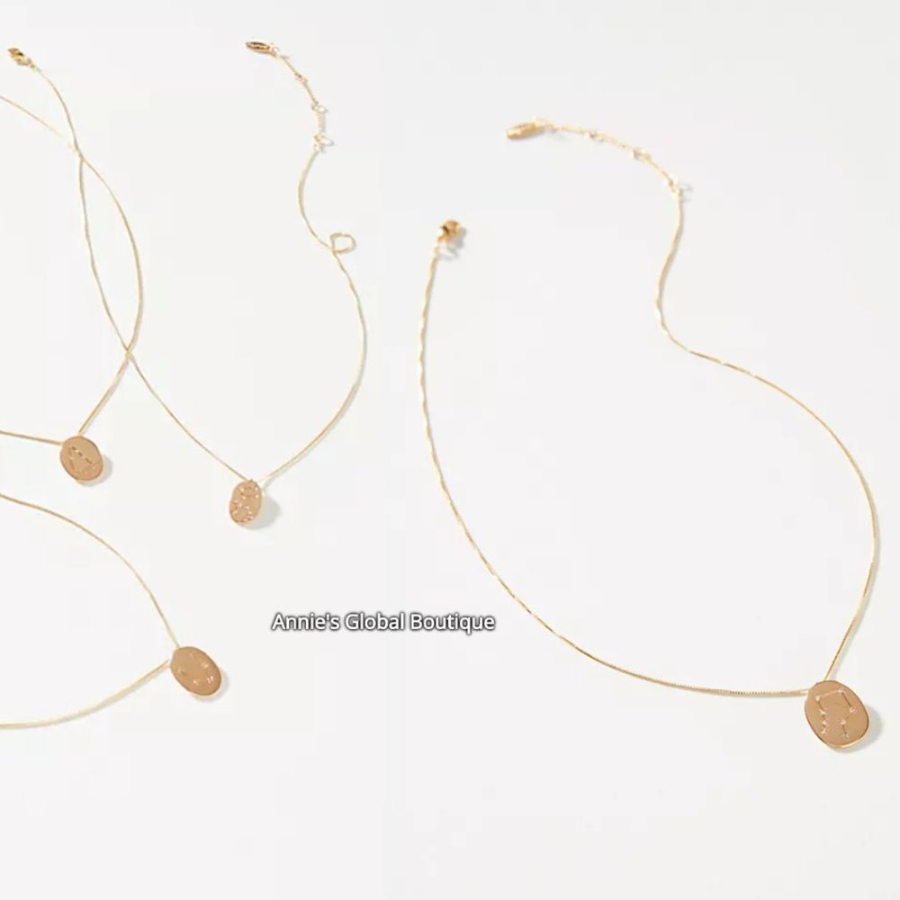 NWT ANTHROPOLOGIE Zodiac Libra Pendant CZ Necklace - Picture 8 of 12